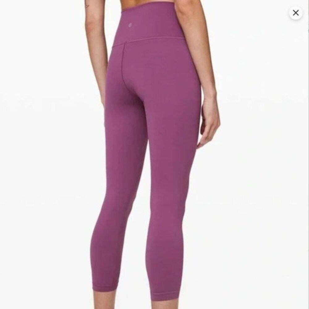 lululemon wunder under Train HR Vintage Plum Leggings Tights 25" Women's Size 14 - Picture 2 of 10